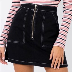PRINCESS POLLY HIGH WAISTED MINI SKIRT BLACK